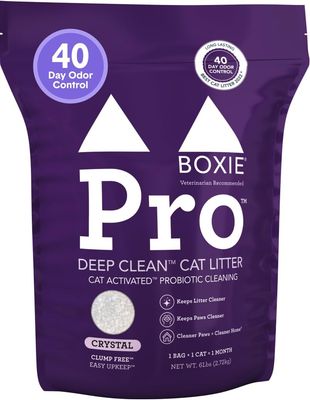 Boxie Pro Deep Clean Clump Free Crystal Cat Litter 6 lbs