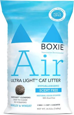 Boxie Cat Air Lightweight Unscented Premium Clumping Cat Litter 16.5 lbs