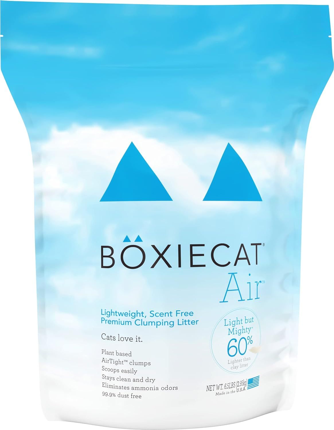Boxie Cat Air Lightweight Unscented Premium Clumping Cat Litter 6.5 lbs