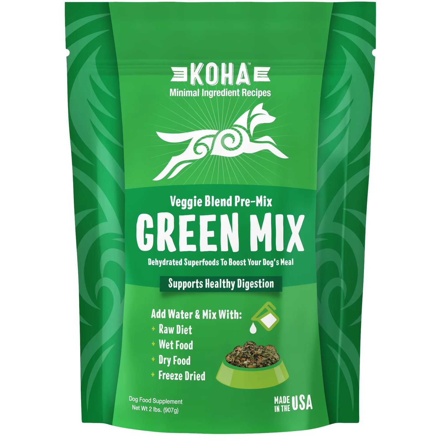Koha Dehydrated Green Mix Dog Food 2 lbs