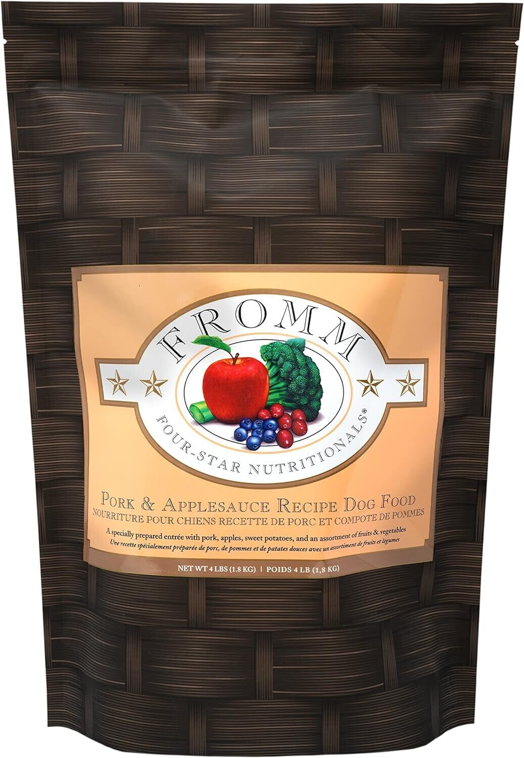 Fromm Four Star Pork &amp; Applesauce Recipe Dog Food 4 lbs