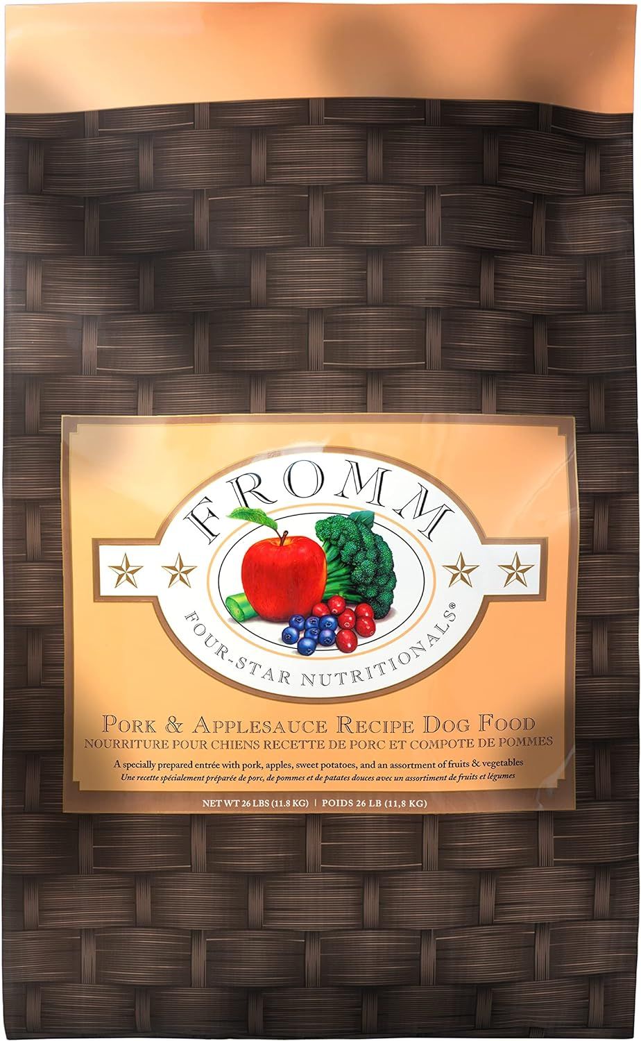 Fromm Four Star Pork &amp; Applesauce Recipe Dog Food 26 lbs