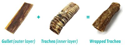 Tuesday&#39;s Natural Dog Company 6&quot; Gullet Wrapped Beef Trachea