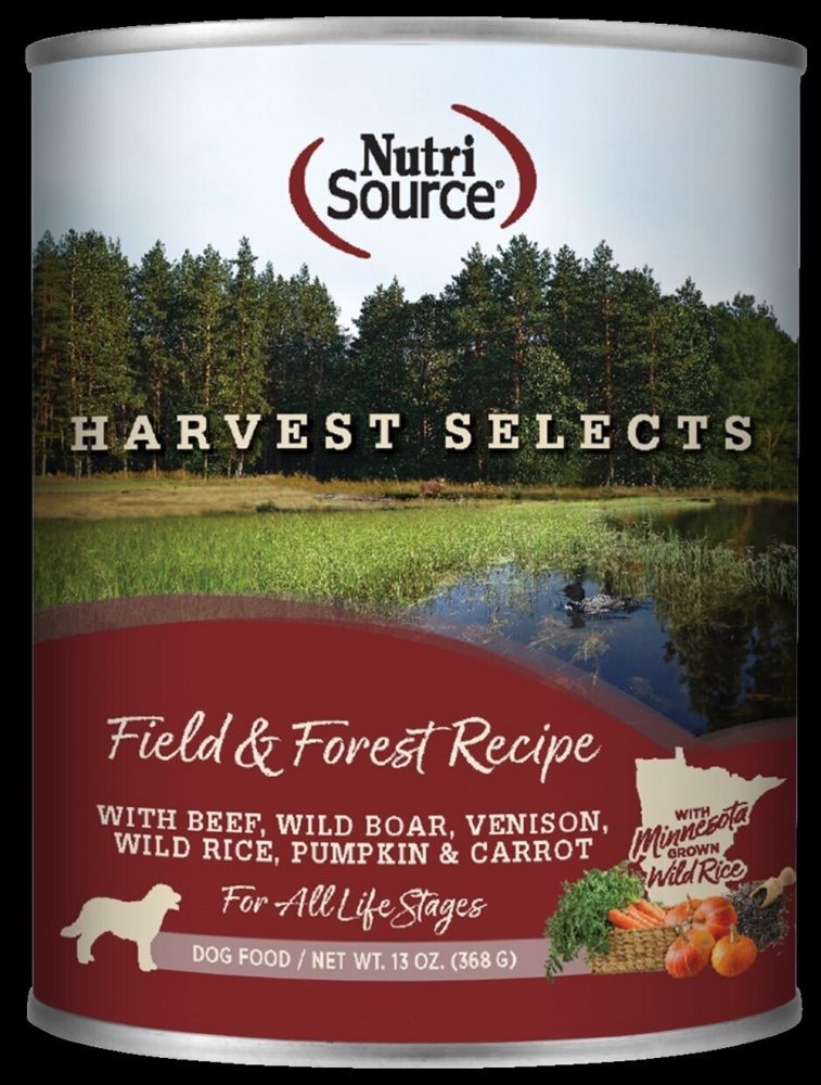 NutriSource Harvest Selects Field &amp; Forest Recipe Can Dog Food 13 oz