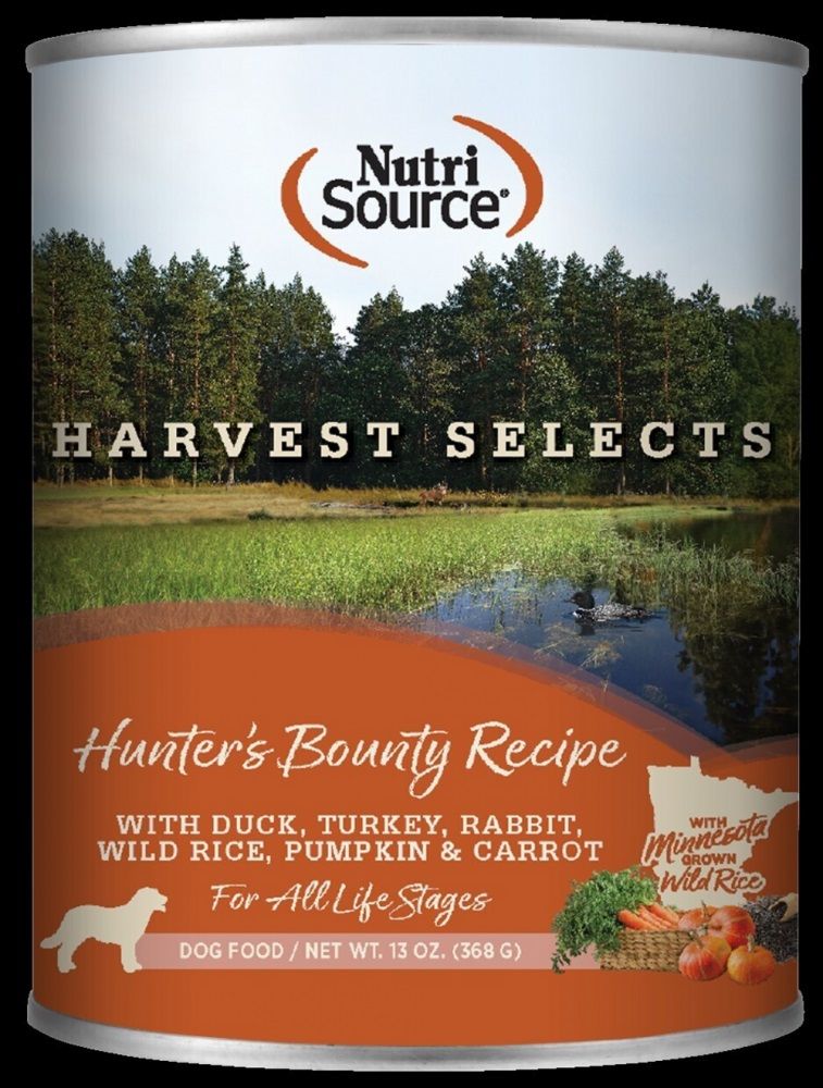 NutriSource Harvest Selects Hunter&#39;s Bounty Recipe Can Dog Food 13 oz