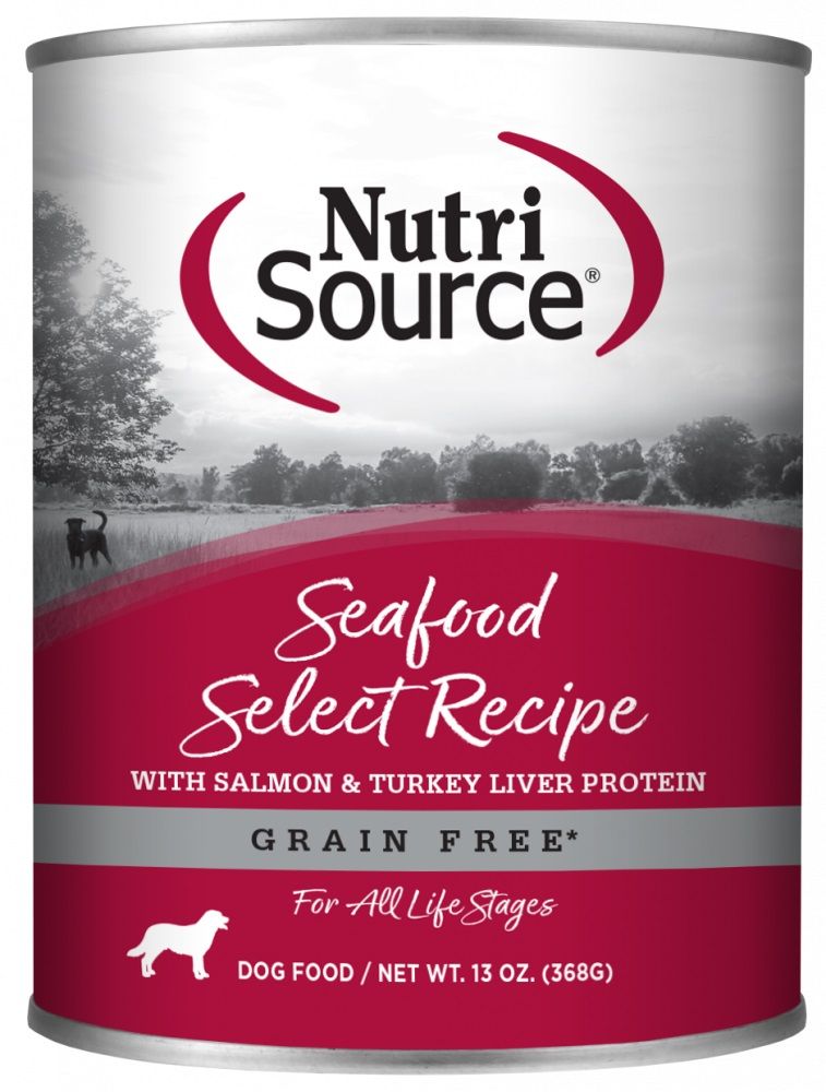 Nutrisource Seafood Select Recipe Grain Free Can Dog Food 13 oz Case of 12