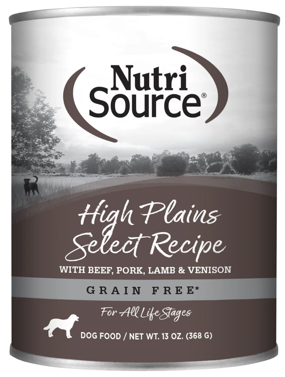 Nutrisource High Plains Select Recipe Grain Free Can Dog Food 13 oz Case of 12