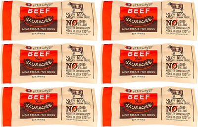 Etta Says Beef Deli Sausages Meat Treats for Dogs 1.25 oz