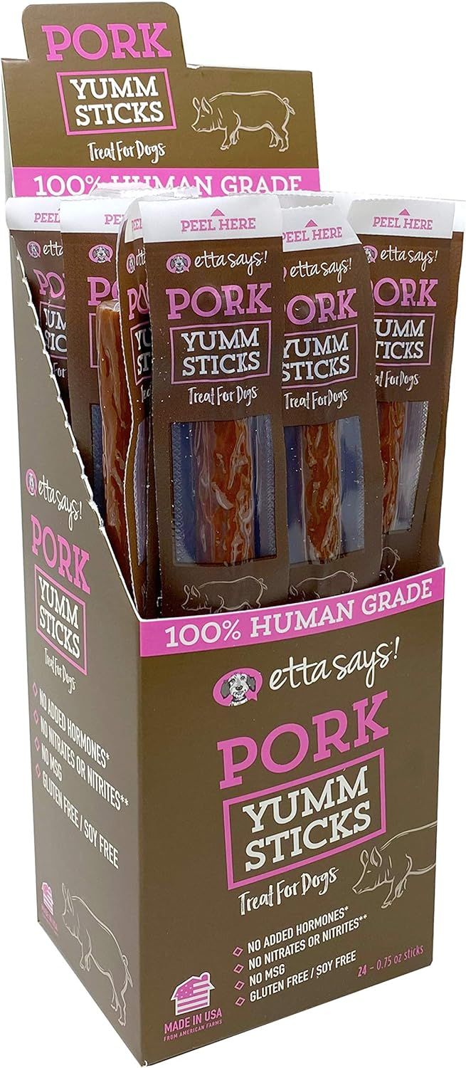 Etta Says Pork Yumm Sticks Meats Treats for Dogs 0.75 oz