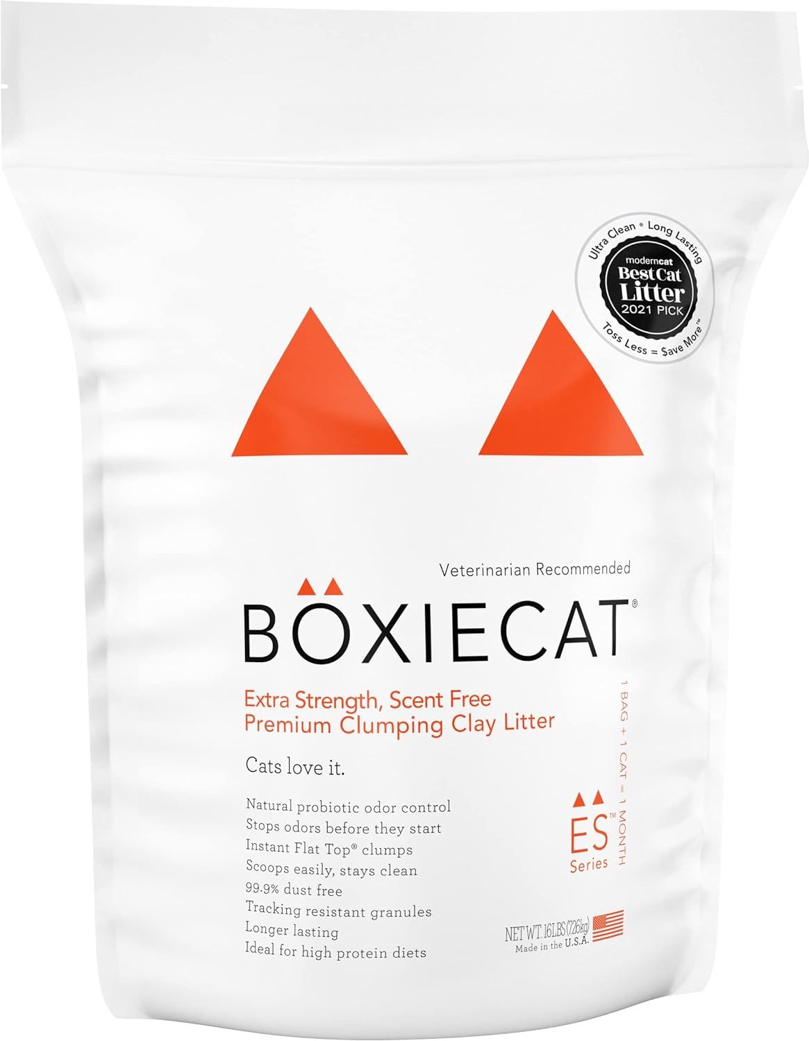 Boxie Cat Extra Strength Scent Free Premium Clumping Clay Litter 16 lbs