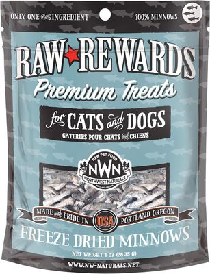 Northwest Naturals Raw Rewards Freeze Dried Minnows Dog &amp; Cat Treats 1 oz