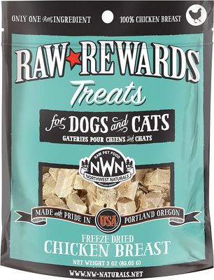 Northwest Naturals Raw Rewards Freeze Dried Chicken Breast Dog &amp; Cat Treats 3 oz