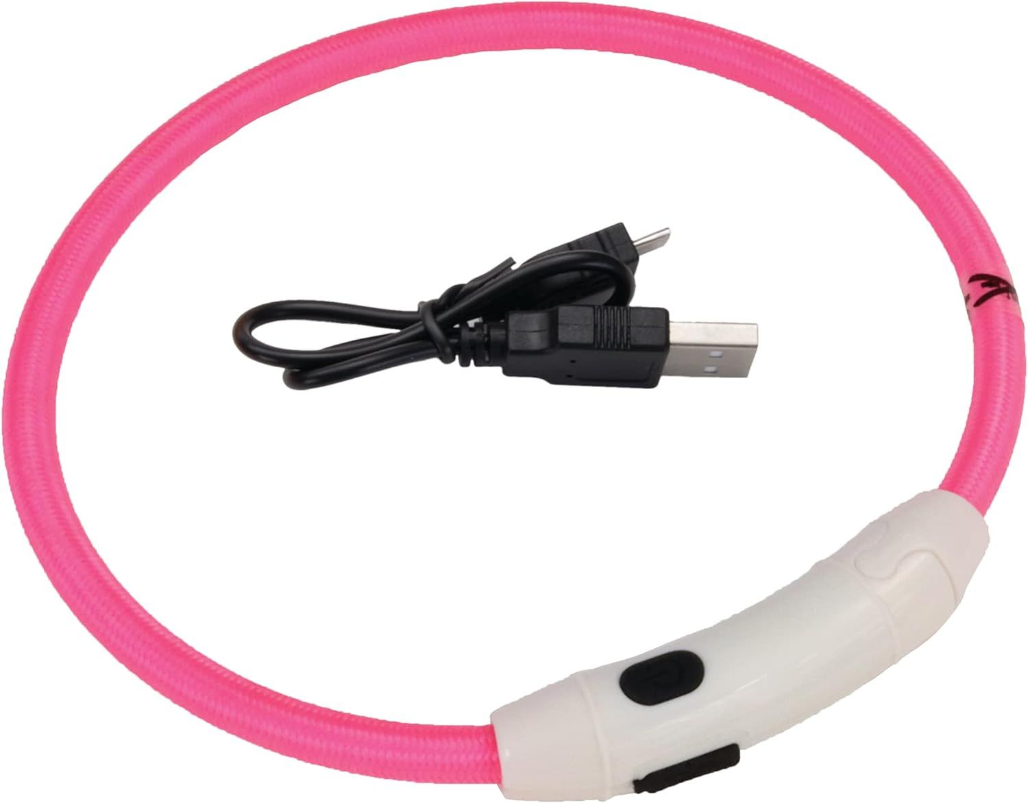 Coastal Collar USB Light-Up Neck Ring 16&quot; Pink