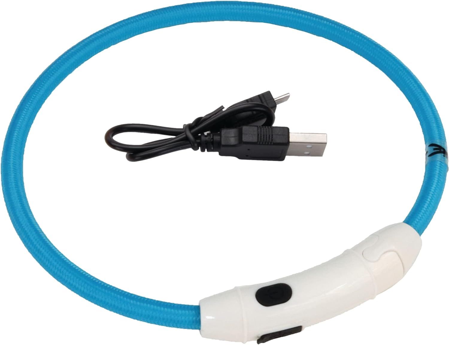 Coastal Collar USB Light-Up Neck Ring 16&quot; Blue