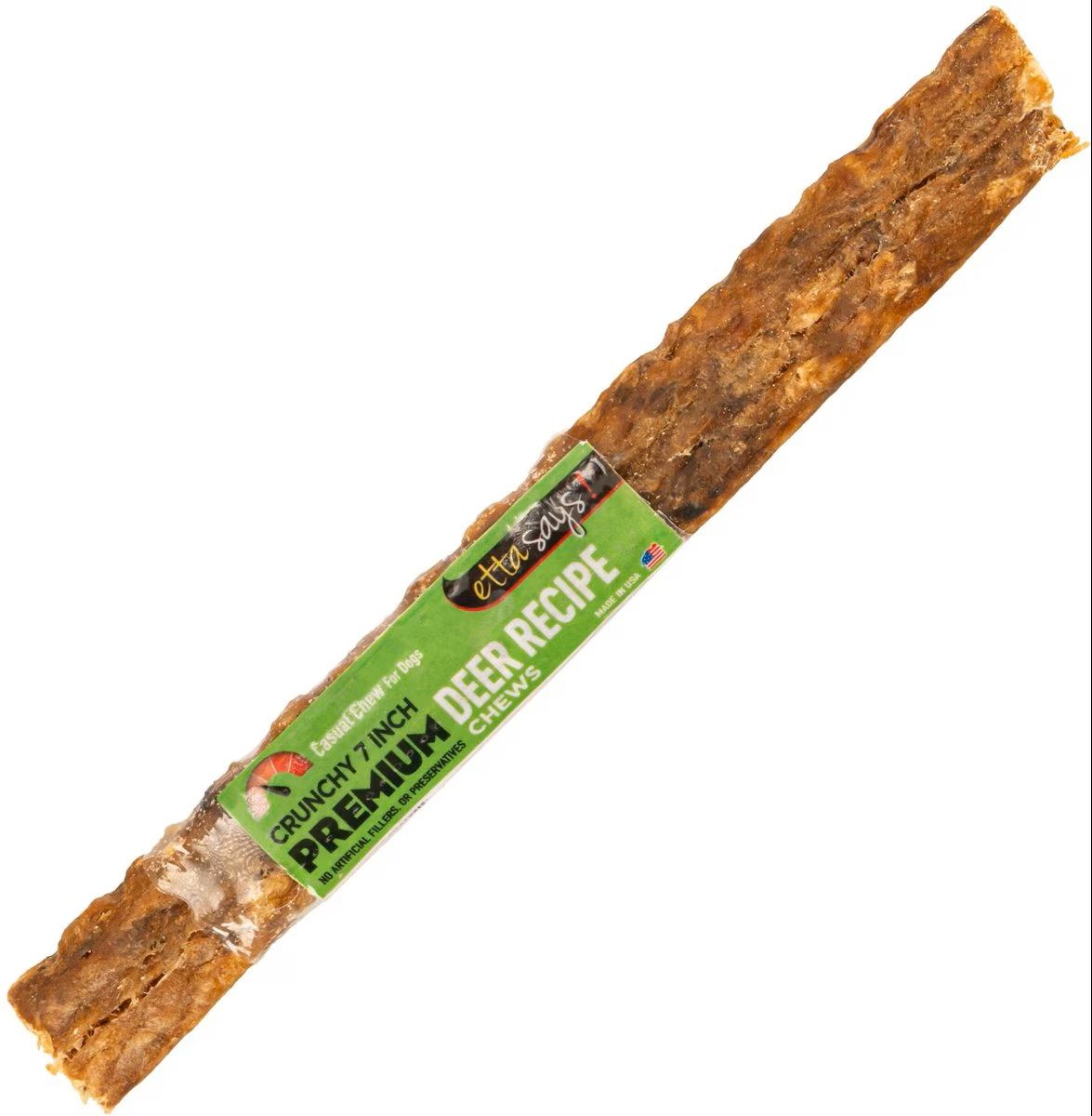Etta Says Chew Premium Crunchy Deer Recipe Grain Free Dog Treats 7 inches