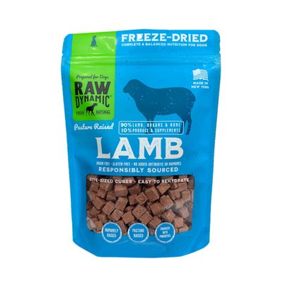 Raw Dynamic Freeze Dried Dog Food Free Range Lamb 5.5 oz