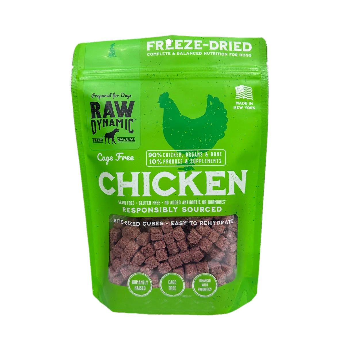 Raw Dynamic Freeze Dried Dog Food Free Range Chicken 5.5 oz