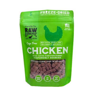 Raw Dynamic Freeze Dried Dog Food Free Range Chicken 5.5 oz