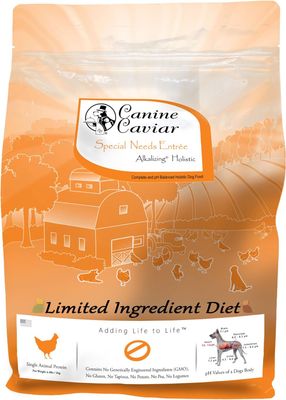 Canine Caviar Special Needs Chicken Entrée Alkalizing Holistic Limited Ingredient Diet Dog Food 4.4 lbs