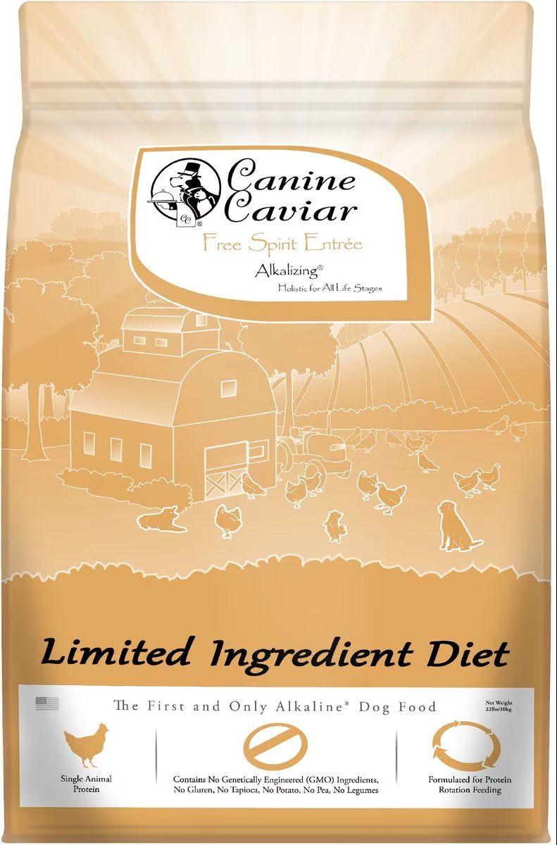 Canine Caviar Free Spirit Entrée Alkalizing Holistic Limited Ingredient Diet Dog Food 22 lbs
