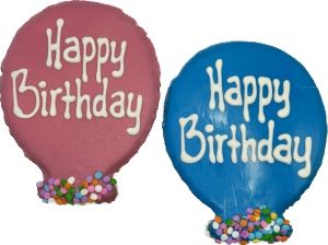 Preppy Puppy Happy Birthday Balloon Big Biscuit Dog Treat