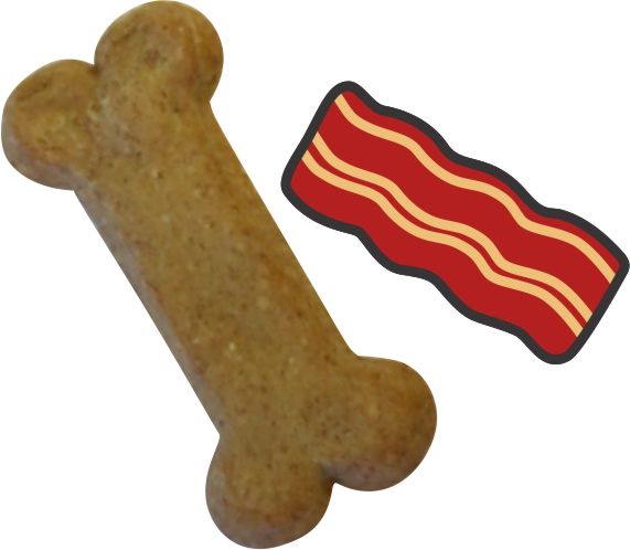 Preppy Puppy Bulk Bacon Bones Dog Treats 8 oz