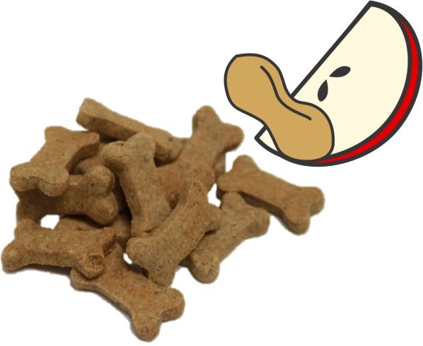 Preppy Puppy Bulk Apple &amp; Roasted Peanut Butter Bones Dog Treats 8 oz