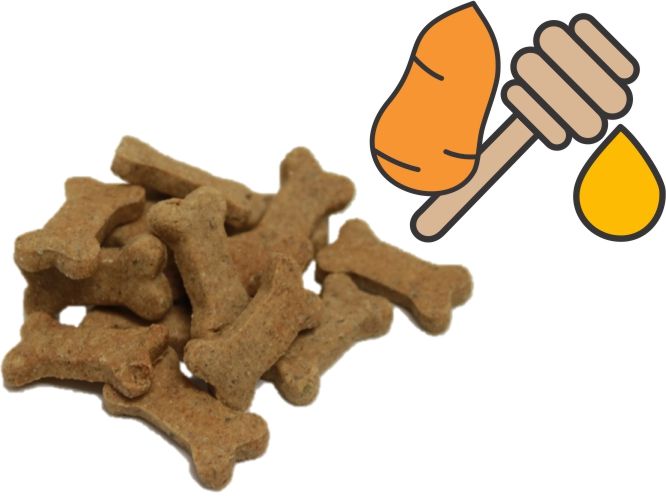 Preppy Puppy Bulk Sweet Potato &amp; Honey Bones Dog Treats 8 oz