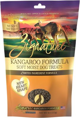 Zignature Kangaroo Formula Soft Moist Limited Ingredient Dog Treats 4 oz