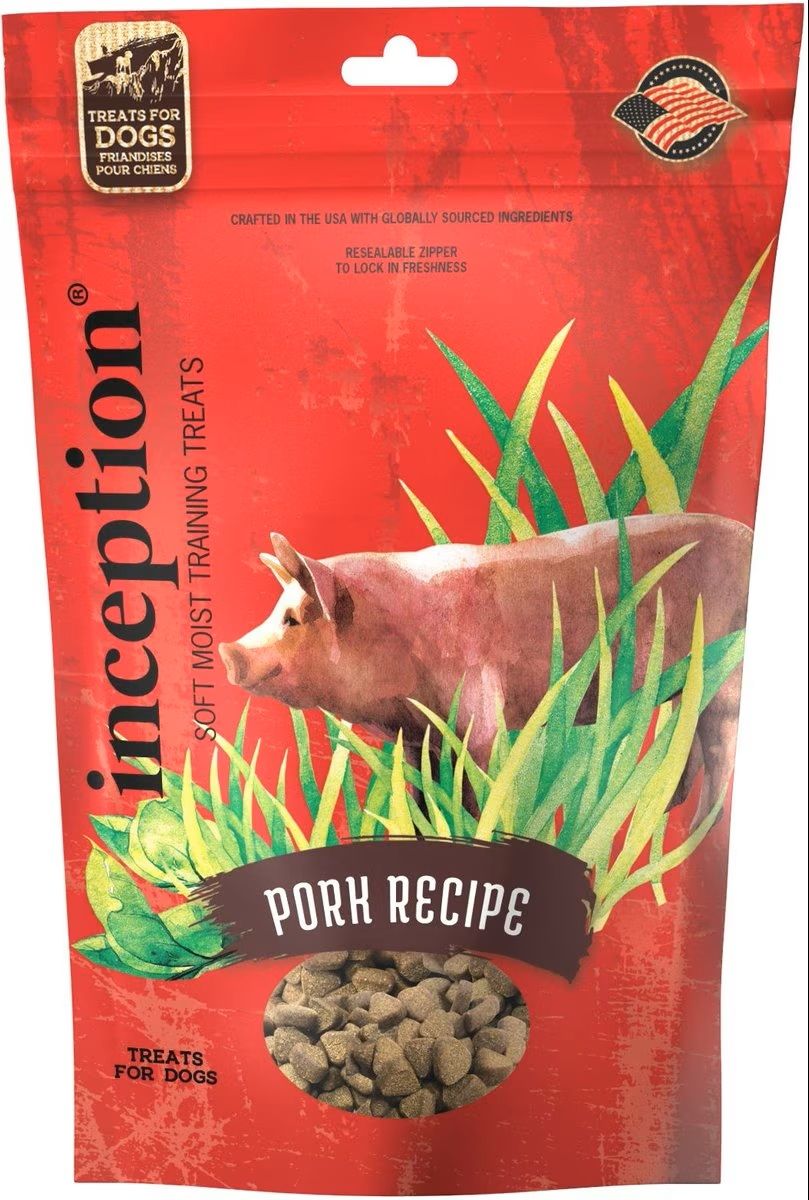Inception Pork Recipe Soft &amp; Moist Dog Training Treats 4 oz