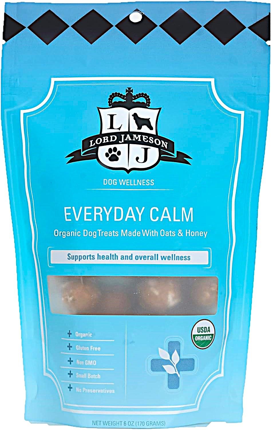 Lord Jameson Everyday Calm Organic Dog Treats Made with Oats &amp; Honey 6 oz