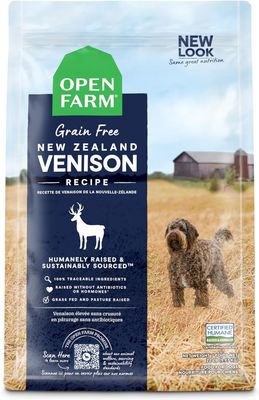 Open Farm New Zealand Venison Recipe Grain Free Dog Food 22 lbs