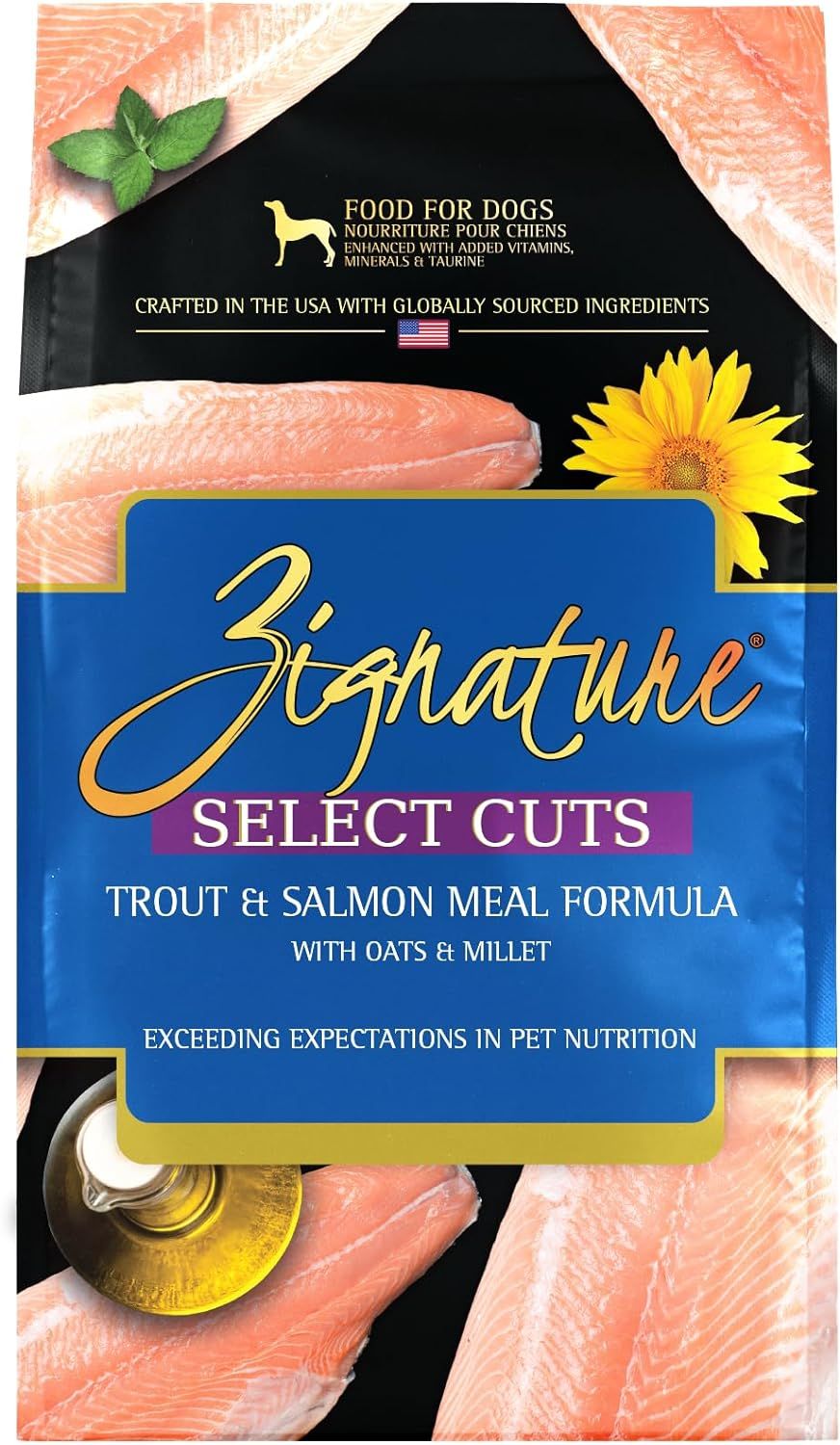 Zignature Select Cuts Trout &amp; Salmon Formula Dog Food 25 lbs