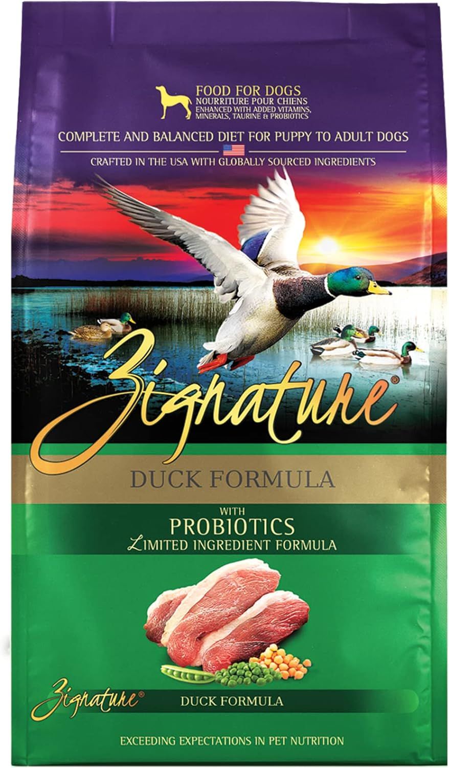 Zignature Duck Formula Limited Ingredient Dog Food 25 lbs