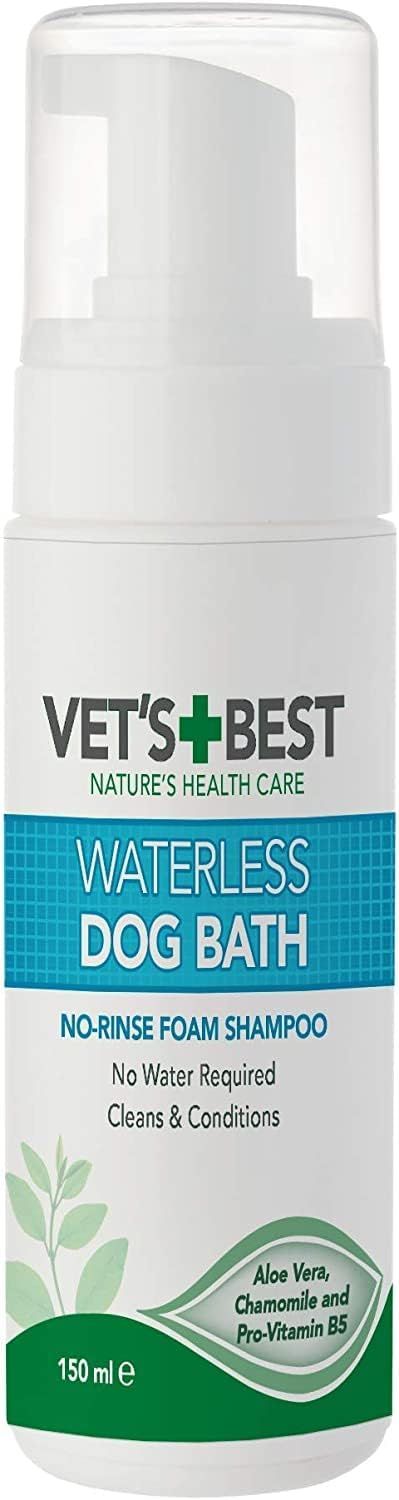 Vet&#39;s Best Waterless Dog Bath No Rinse Foam Shampoo 5 oz