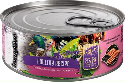 Inception Poultry Recipe Wet Cat Food Case of 24 - 5.5 oz