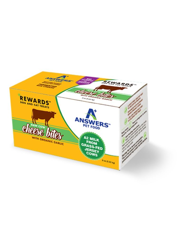 Answers Raw Cow Milk Cheese Garlic Frozen Dog Treat 8 oz
