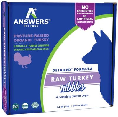 Answers Detailed Formula Frozen Raw Turkey Nibbles 2.2 lbs