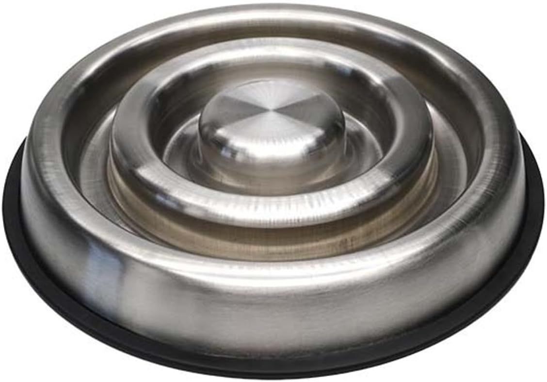 Indipets Stainless Steel Heavy Duty Slow Feeder 30 oz