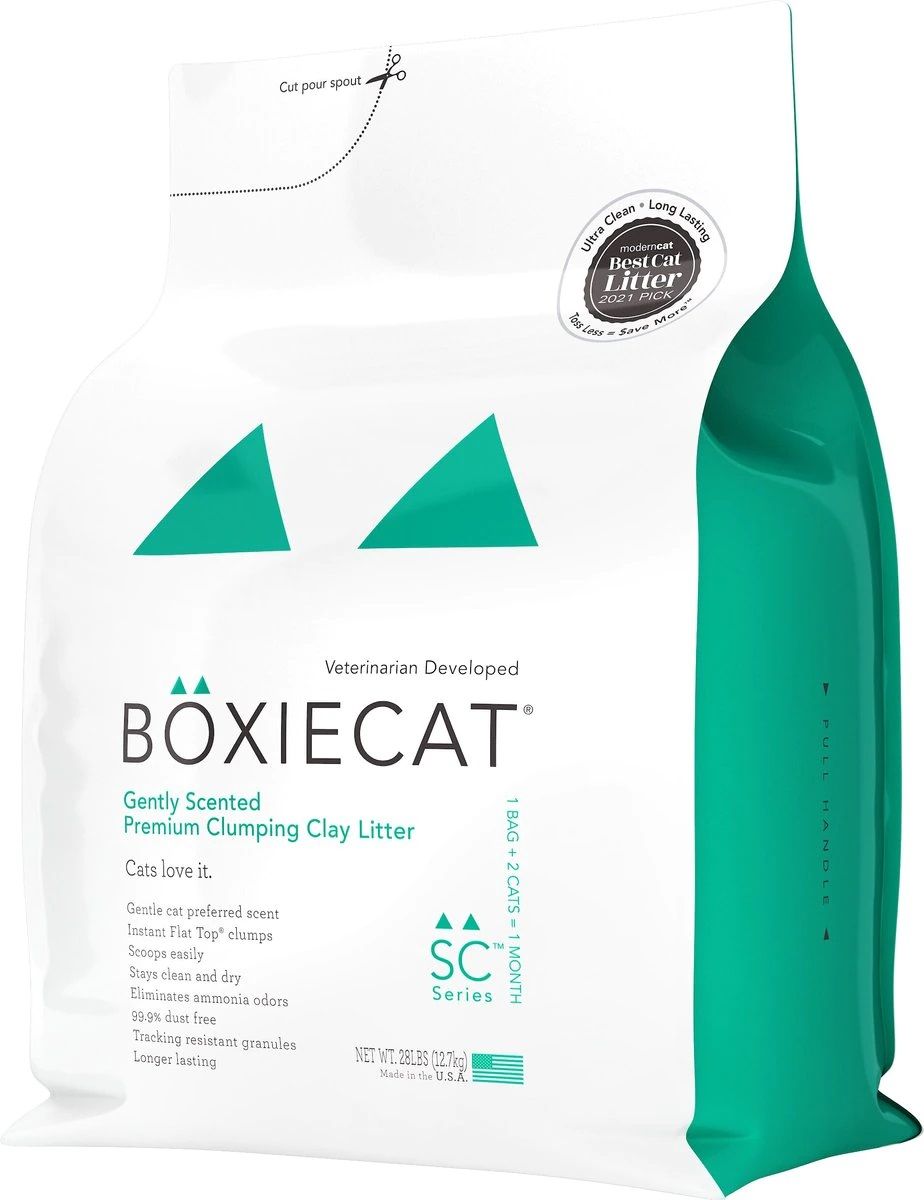 Boxie Cat Gently Scented Premium Clumping Clay Litter 28 lbs