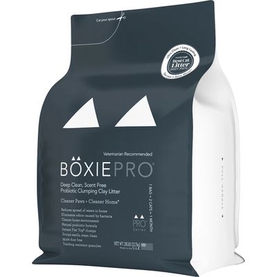 Boxie Pro Deep Clean Scent Free Probiotic Clumping Clay Litter 28 lbs
