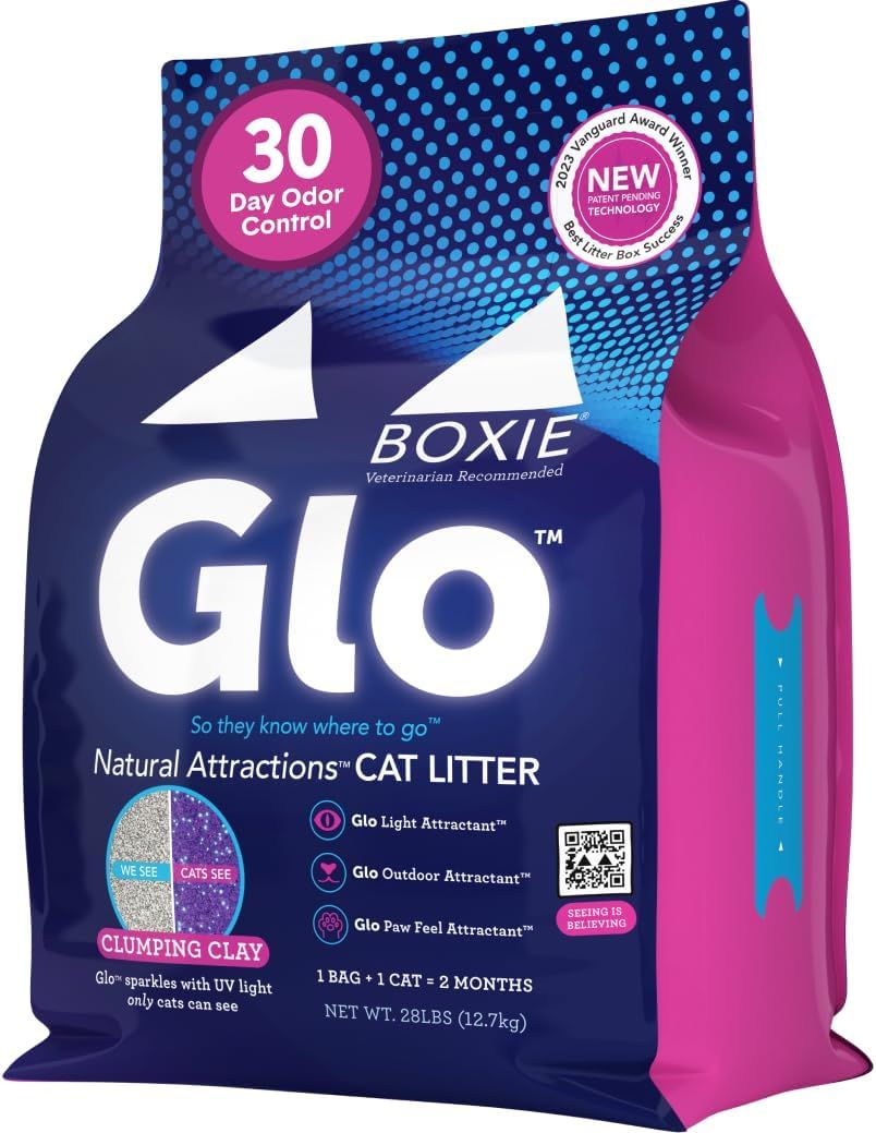 Boxie Cat Glo Clumping Clay Litter 28 lbs