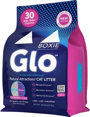 Boxie Cat Glo Clumping Clay Litter 28 lbs