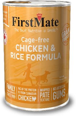 First Mate Cage Free Chicken &amp; Rice Formula Grain Friendly Dog Food 12.2 oz single