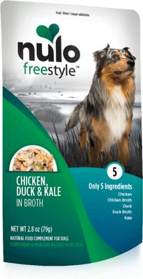 Nulo Broth FreeStyle Chicken Duck Kale in Broth Recipe for Dogs 2.8 oz single