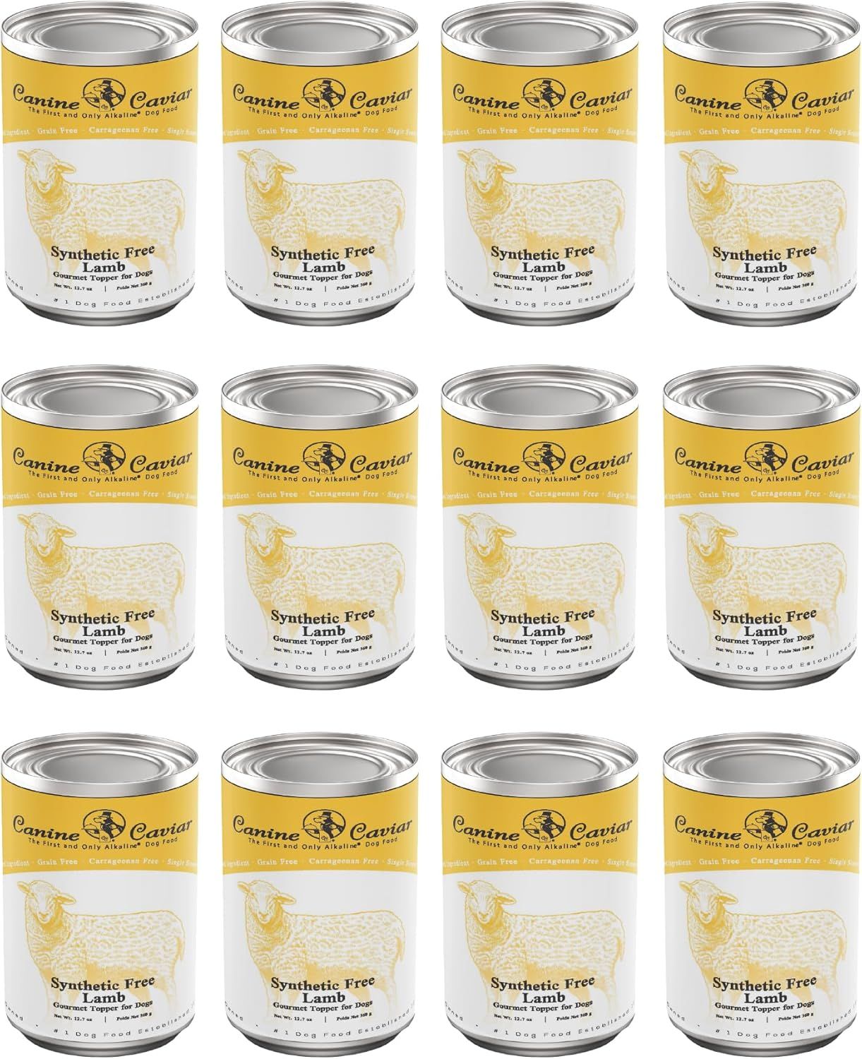 Canine Caviar Can Dog Food Synthetic Free Lamb 12.7 oz Case of 12