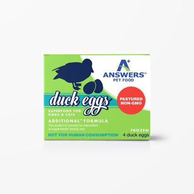 Answers Frozen Duck Eggs Superfood for Dogs &amp; Cats 4 Pack