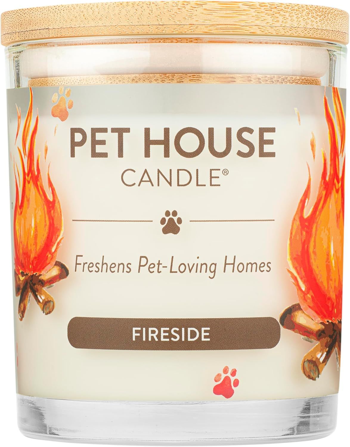 Pet House All Natural Pet Friendly Plant Based Soy Wax Candle Fireside Scented 9 oz