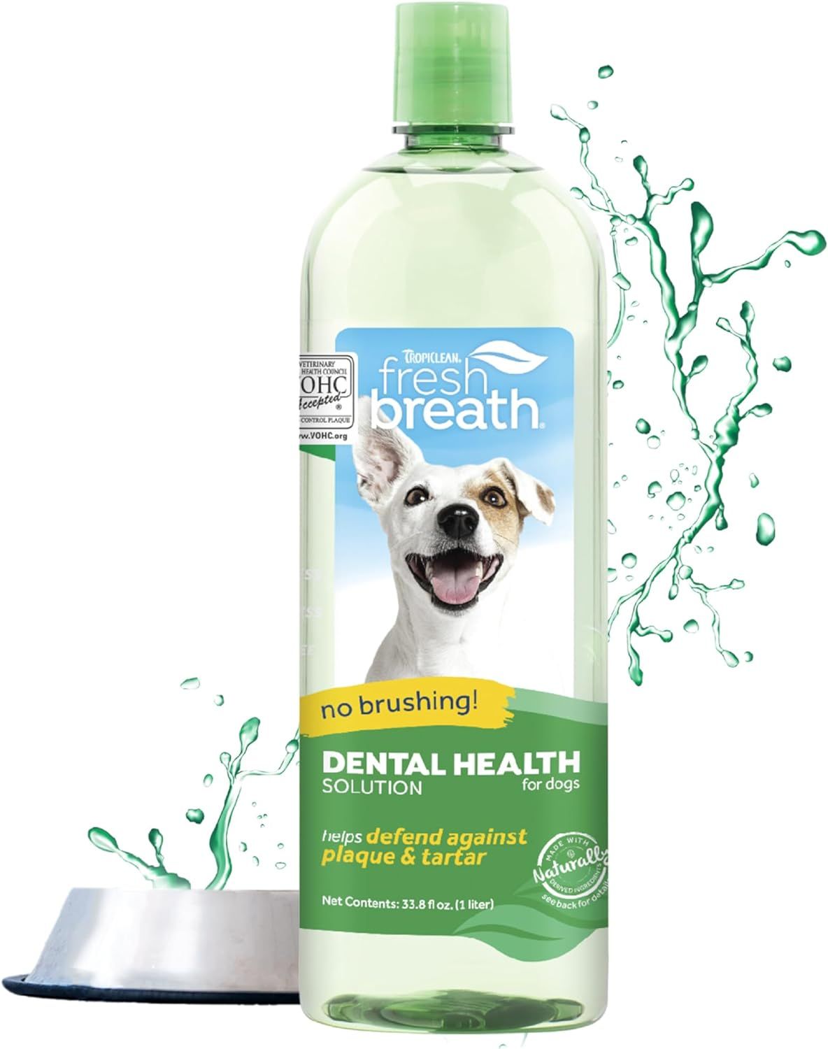 TropiClean Fresh Breath Dental Health Solution for Dogs 8 oz