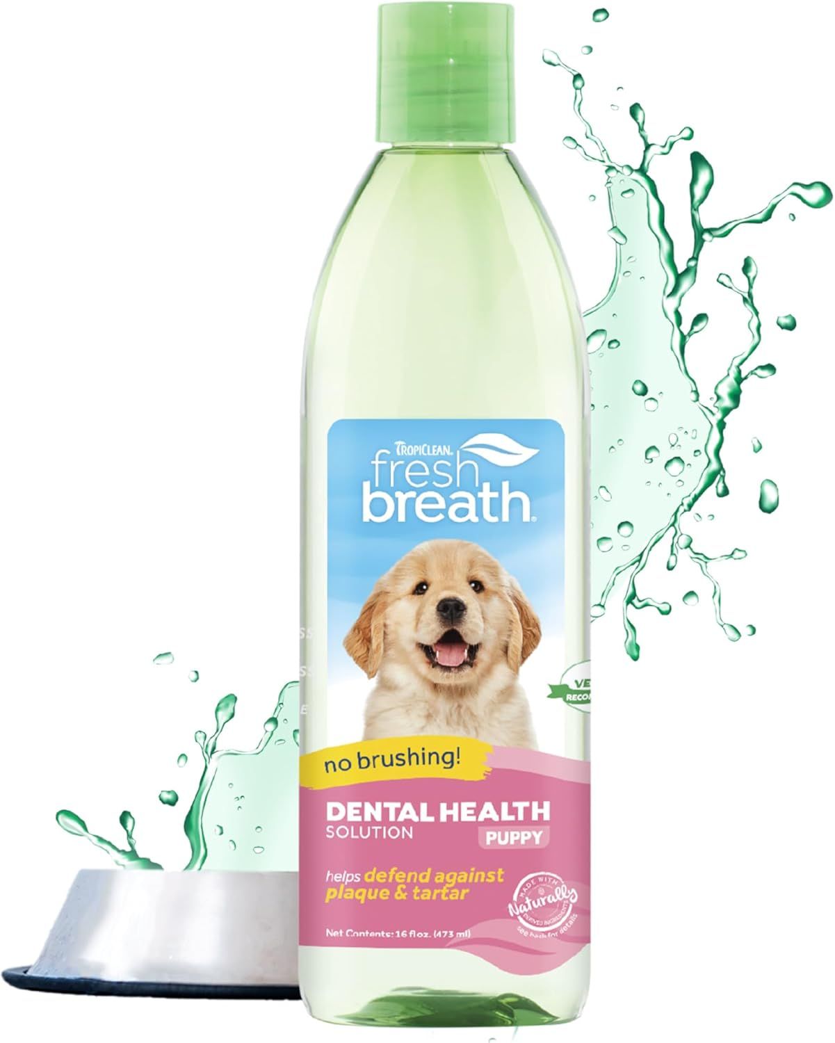 TropiClean Fresh Breath Dental Health Solution for Puppy 8 oz